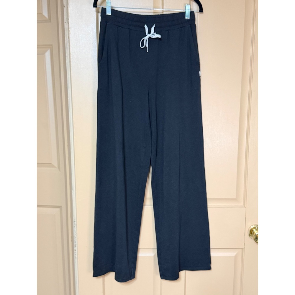 Vuori Halo Wide Leg Pants Black Heather DreamKnit Lounge Trousers VW4023 Small